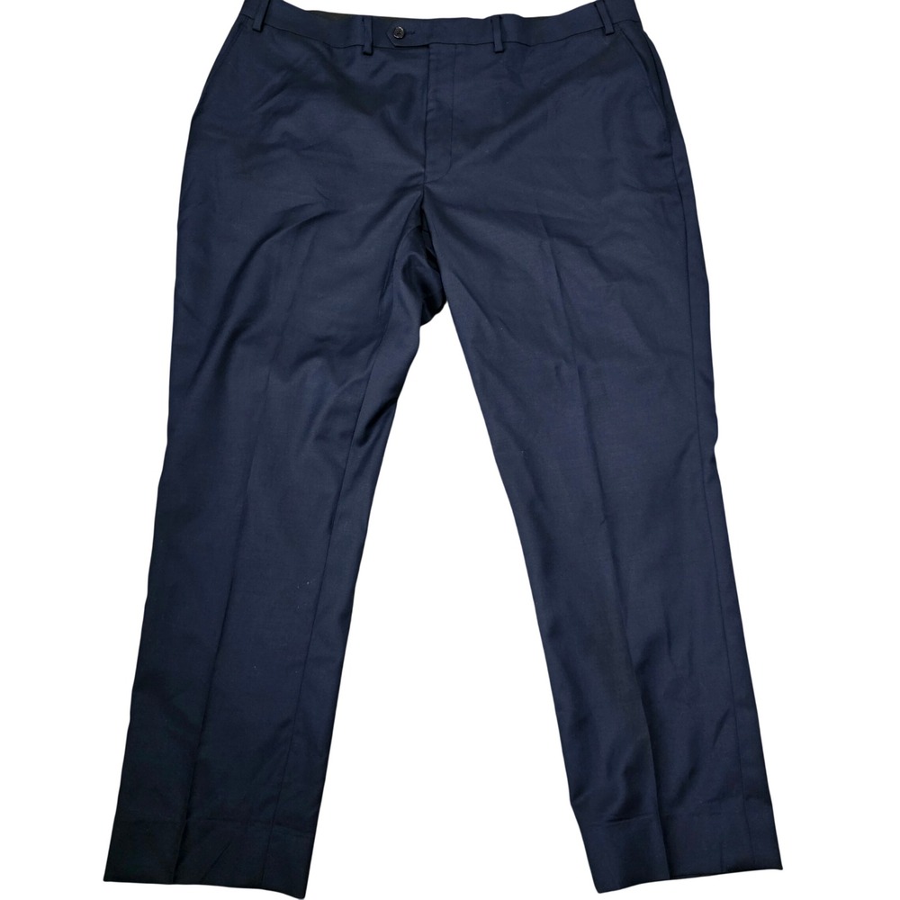 Ralph Lauren Black Label Mens Navy WoolBlend Natural Stretch Dress Pants Size 42